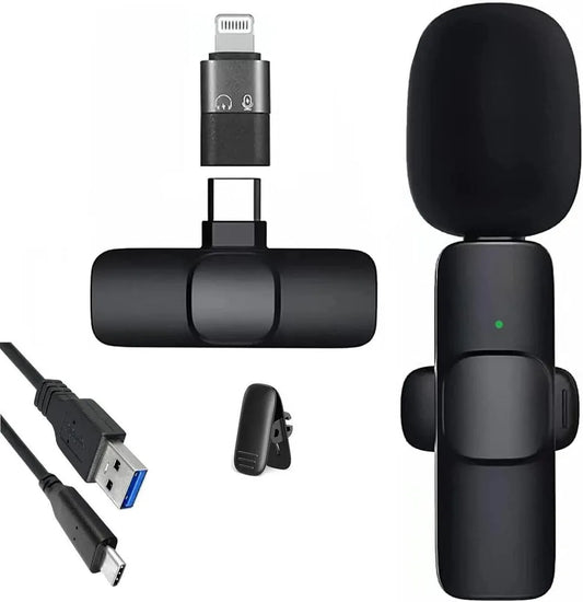 K8 Wireless Microphone, Plug Play Digital Mini Portable Recording Wireless Microphone